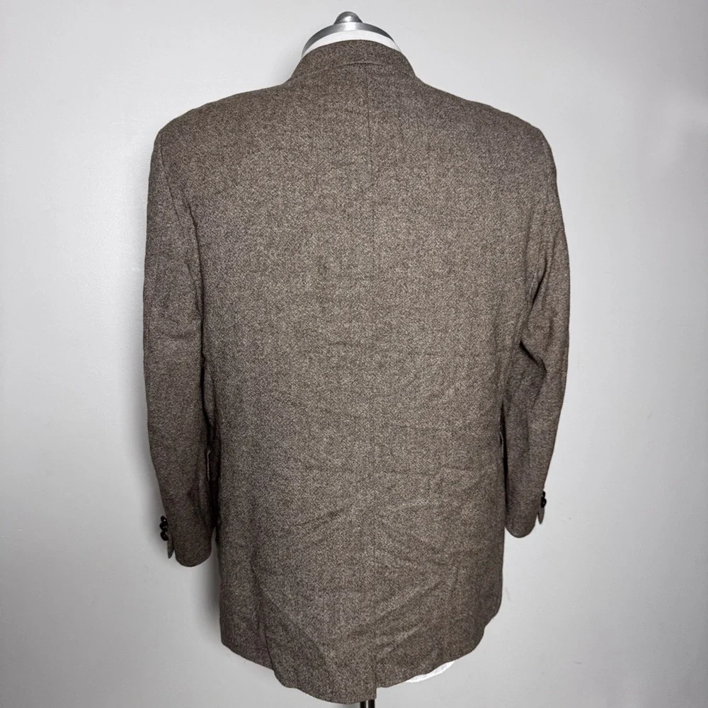 Brooks Brothers Blazer Mens 48R Brown Heathered Lambswool Sport Coat